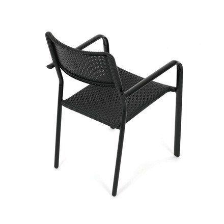 Zahradní židle Autronic kov, plast, černá, AZC-H1021 BK (6)