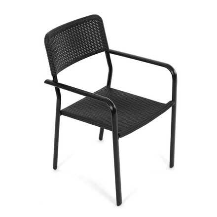 Zahradní židle Autronic kov, plast, černá, AZC-H1021 BK (8)
