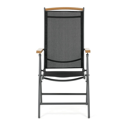 Zahradní židle Autronic hliník, síťovina, šedá, AZC-W1408 GREY (2)