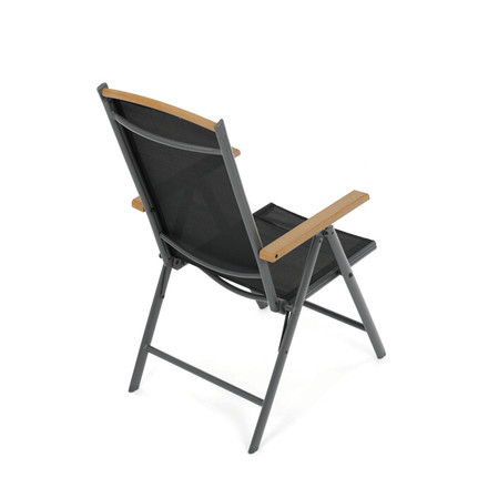 Zahradní židle Autronic hliník, síťovina, šedá, AZC-W1408 GREY (7)