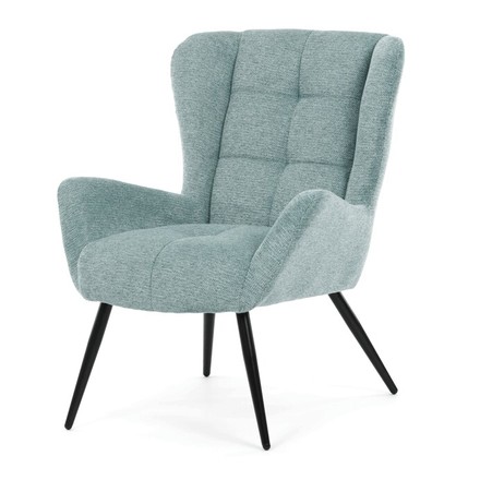 Křeslo Autronic ušák, modrá, látka, AK-H9206 BLUE2