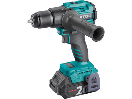 Aku šroubovák Extol Industrial 8791806 s příklepem SHARE20V, 70Nm, BRUSHLESS, 2Ah