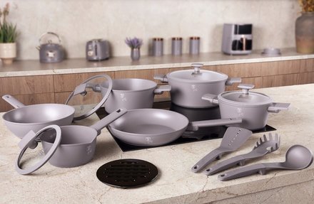 Sada nádobí s titanovým povrchem Berlingerhaus BH-8110 10 ks Taupe Collection (10)