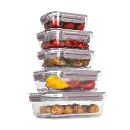 Dóza na potraviny s víkem Berlingerhaus BH-8938 skleněná sada 5 ks Taupe Collection