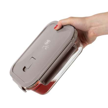 Dóza na potraviny s víkem Berlingerhaus BH-8938 skleněná sada 5 ks Taupe Collection (1)