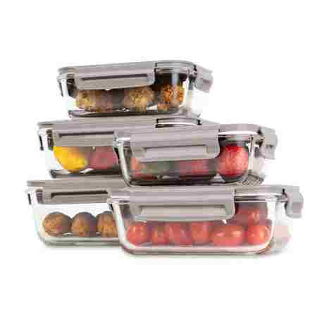 Dóza na potraviny s víkem Berlingerhaus BH-8938 skleněná sada 5 ks Taupe Collection (3)