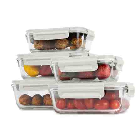 Dóza na potraviny s víkem Berlingerhaus BH-8937 skleněná sada 5 ks Sahara Collection (5)