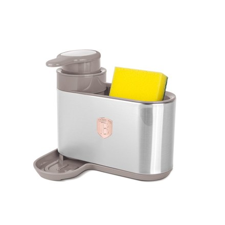 Dávkovač mycího prostředku Berlingerhaus BH-8930 2 v 1 Taupe Collection