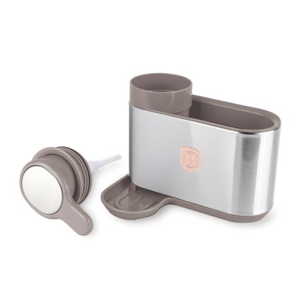 Dávkovač mycího prostředku Berlingerhaus BH-8930 2 v 1 Taupe Collection (1)