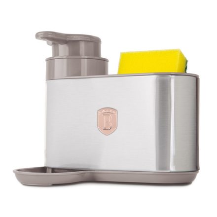 Dávkovač mycího prostředku Berlingerhaus BH-8930 2 v 1 Taupe Collection (3)