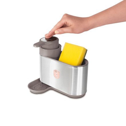 Dávkovač mycího prostředku Berlingerhaus BH-8930 2 v 1 Taupe Collection (5)