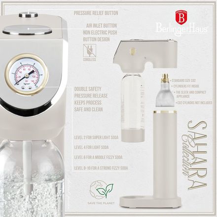 Výrobník sody Berlingerhaus BH-8556 SODABAR + 2 lahve Sahara Collection (5)