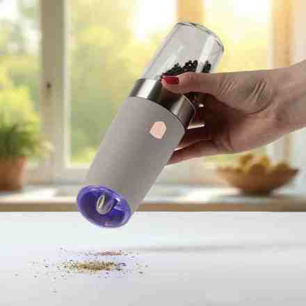 Mlýnek na pepř a sůl Berlingerhaus BH-9548 s gravitačním mechanismem sada 2 ks Taupe Collection (2)