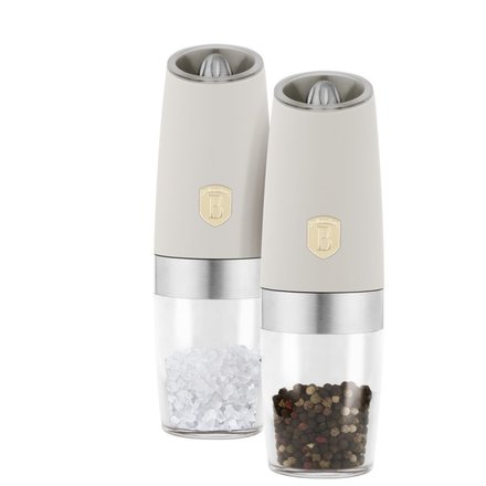 Mlýnek na pepř a sůl Berlingerhaus BH-9542 s gravitačním mechanismem sada 2 ks Sahara Collection (1)
