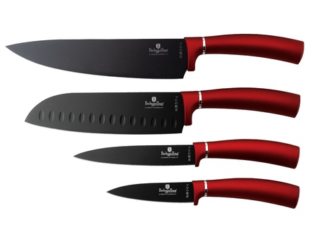 Sada nožů s nepřilnavým povrchem Berlingerhaus BH-2887 4 ks Burgundy Metallic Line