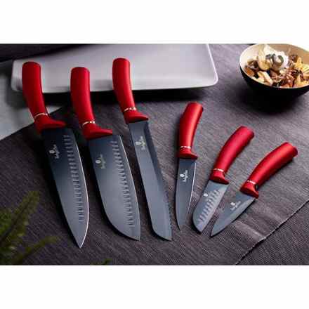 Sada nožů s nepřilnavým povrchem Berlingerhaus BH-2887 4 ks Burgundy Metallic Line (4)