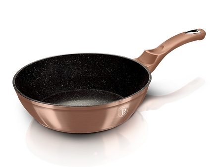 Pánev hluboká s poklicí Berlingerhaus BH-1517 24 cm Rosegold Metallic Line (2)