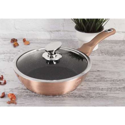 Pánev hluboká s poklicí Berlingerhaus BH-1517 24 cm Rosegold Metallic Line (3)