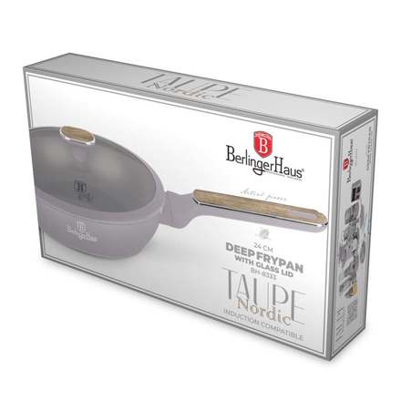 Pánev hluboká  s poklicí Berlingerhaus BH-8333 24 cm Taupe Nordic Collection (1)