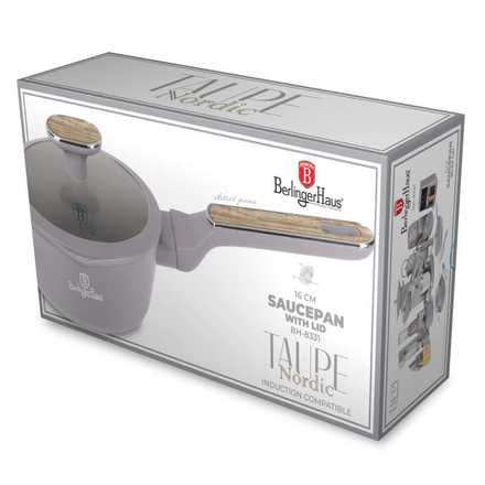 Rendlík s titanovým povrchem a poklicí Berlingerhaus BH-8331 16 cm Taupe Nordic Collection (1)