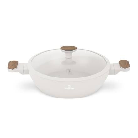 Pánev hluboká s titanovým povrchem a poklicí Berlingerhaus BH-8318 28 cm Sahara Nordic Collection (2)