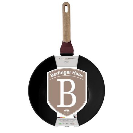 Pánev WOK s titanovým povrchem a poklicí Berlingerhaus BH-8296 28 cm 28 cm Leonardo Nordic Collection (1)