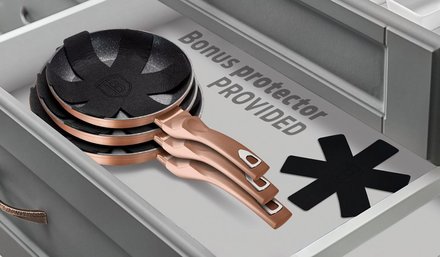 Pánev s mramorovým povrchem Berlingerhaus BH-1510 28 cm Rosegold Metallic Line (5)