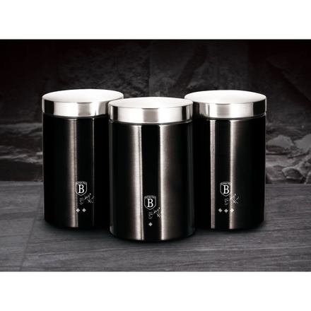 Dóza na potraviny Berlingerhaus BH-6296 sada 3 ks Royal Black Collection (1)