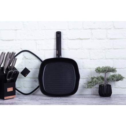 Pánev grilovací s titanovým povrchem a poklicí Berlingerhaus BH-7093 28 cm Monaco Collection (8)