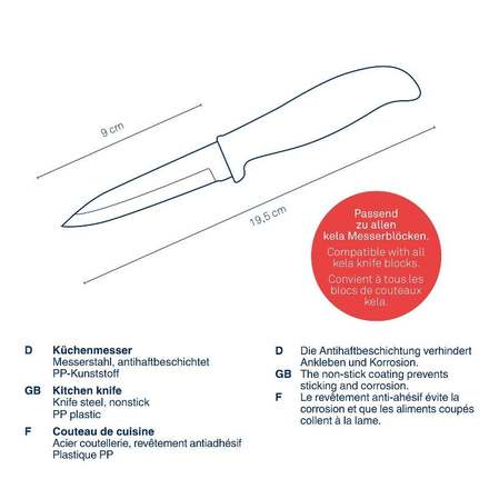 Kuchyňský nůž Kela KL-11408 Acida nerez černý 19,5cm (2)