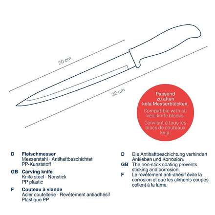 Nůž na maso Kela KL-11404 Acida nerez černý 32,0cm (2)