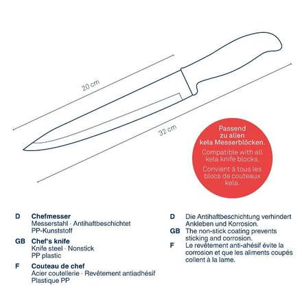 Nůž kuchařský Kela KL-11403 Acida nerez černý 32,0cm (2)