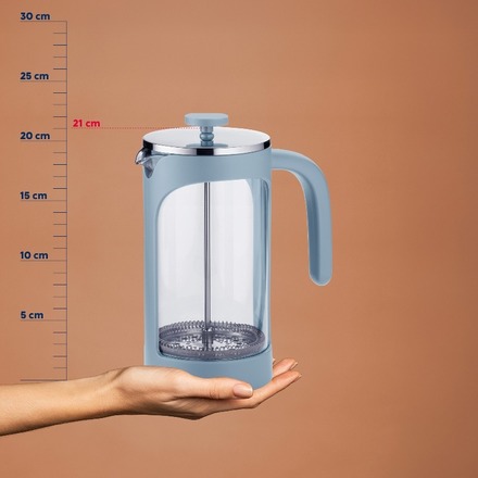 Konvice na čaj a kávu Kela KL-10988 frenchpress kouřově modrá 1l (3)