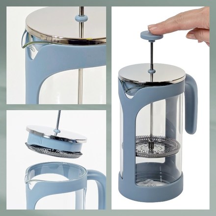 Konvice na čaj a kávu Kela KL-10988 frenchpress kouřově modrá 1l (5)