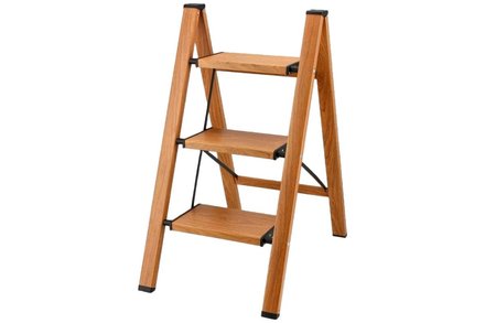 Schůdky Stalco S020140413, dekor dřeva, 3-stupně, bez držadla, PERFECT