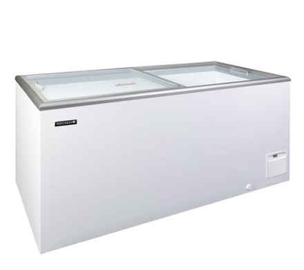 Pultová mraznička prosklené oblé víko Tefcold IDA500-W1