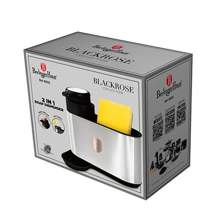 Dávkovač mycího prostředku Berlingerhaus BH-8932 2 v 1 Black Rose Collection