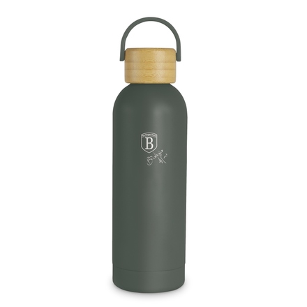 Termoska Berlingerhaus BH-8839 nerez s bambusovým víčkem 0,5 l Matte Green Collection
