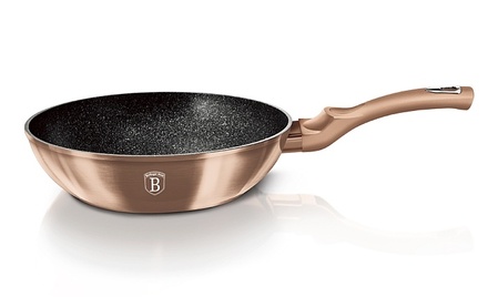 Pánev WOK s mramorovým povrchem Berlingerhaus BH-6171 30 cm Rosegold Metallic Line