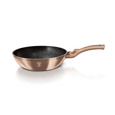 Pánev WOK s mramorovým povrchem Berlingerhaus BH-6171 30 cm Rosegold Metallic Line