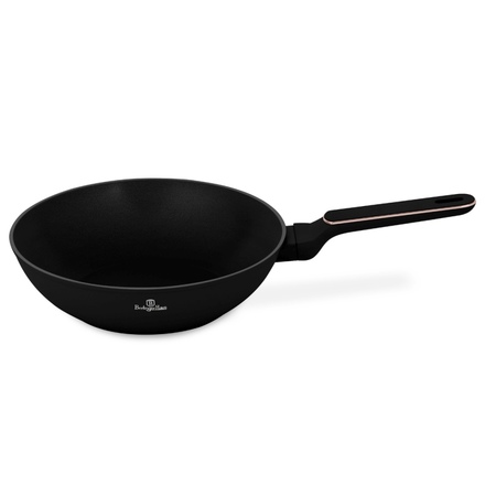 Pánev WOK s titanovým povrchem a poklicí Berlingerhaus BH-8353 28 cm 28 cm Black Rose Collection (2)