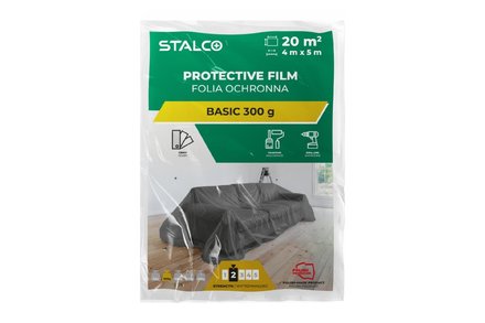 Fólie ochranná Stalco S-47630, 4 x 5 m, LDPE 300 g, standard