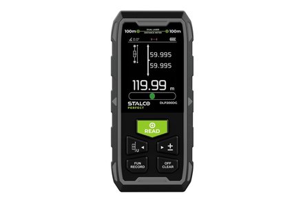 Laserový dálkoměr Stalco S058298004, obousměrný, DLP200DG 2x100m, PERFECT