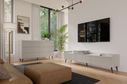 Televizní stolek Jurek Meble Ademo 5 kašmír 180/45/41cm (2)