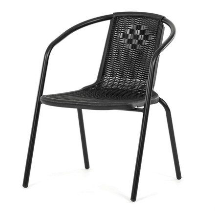 Zahradní židle Autronic, kov, plast, černá, AZC-H1001 BK