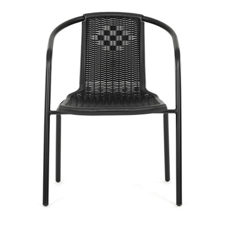 Zahradní židle Autronic, kov, plast, černá, AZC-H1001 BK (2)