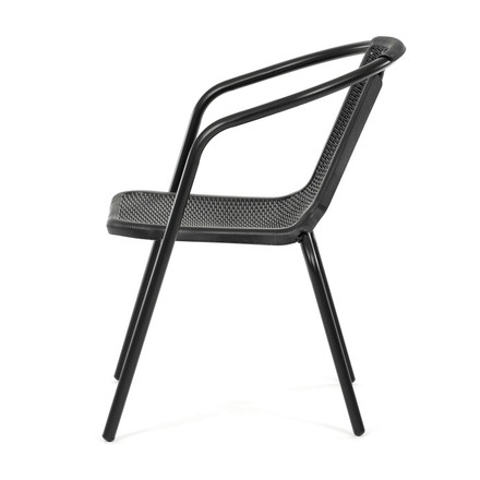 Zahradní židle Autronic, kov, plast, černá, AZC-H1001 BK (3)