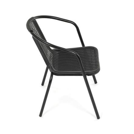 Zahradní židle Autronic, kov, plast, černá, AZC-H1001 BK (7)