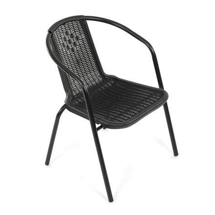 Zahradní židle Autronic, kov, plast, černá, AZC-H1001 BK (8)