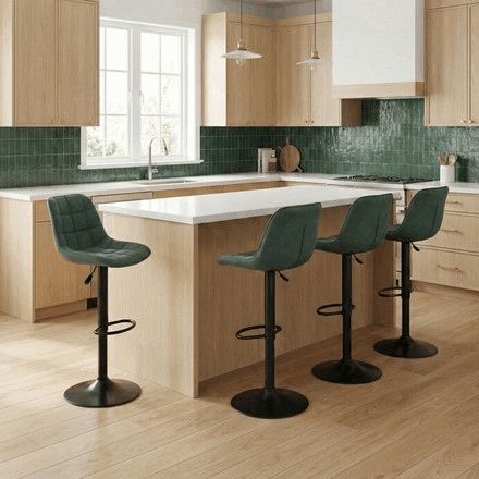 Barová židle Autronic zelená, látka, AUB-V3066 GRN3 (1)